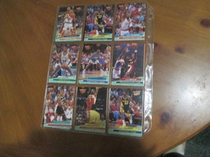 Double Sided Page of Baseball Card Mixed Lot in Plastic Page