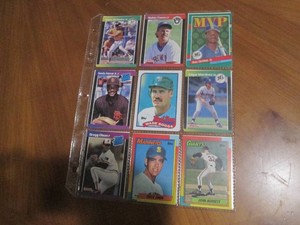 Double Sided Page of Mixed Baseball Card Lot of Vintage & Modern