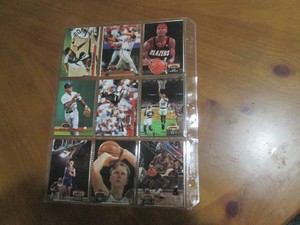 Double Sided Page of Mixed Sports Trading Card Lot