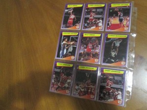 Double Sided Page of Front Row Basketball Trading Cards Mixed Lot