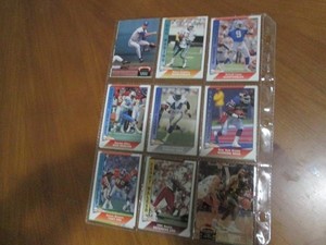Double Sided Page of Sports Trading Card Binder Collection