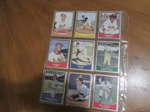 Double Sided Page of Assorted Baseball Cards in 9-Pocket Page