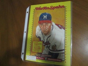 Donruss Warren Spahn puzzle measuri...