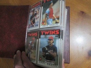 Album filled with assorted Twins ca...