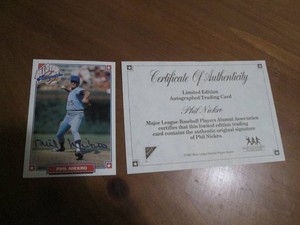 Autographed Phil Niekro all star ca...