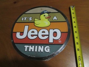 Keep ducks metal sign...