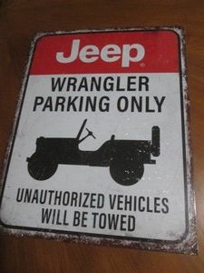 Jeep Wrangler metal sign, measures ...