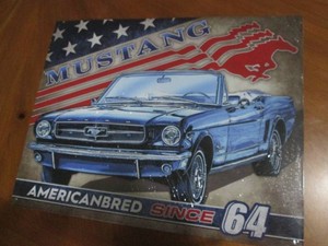 Mustang metal sign, measures 12 x 1...