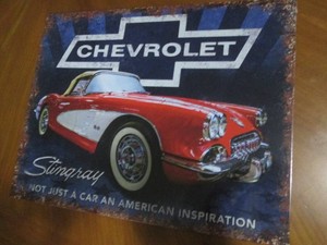 Chevrolet metal sign, measures 12 x...