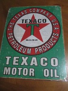 Texaco metal sign, measures 12 x 16...