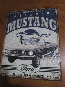 Mustang metal sign, measures 12 x 1...