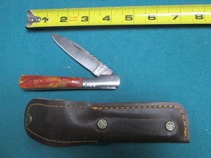 Damascus style knife, hand crafted ...