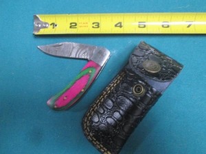 Damascus style knife, hand crafted ...