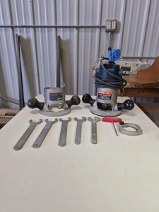 BOSCH corded fixed base Router and Wrenches