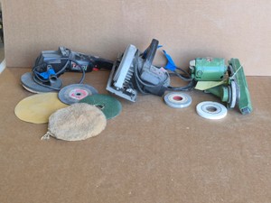SkilSaw, PowerMatic Blade Grinder, and WEN Sander