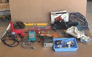 Bosch sander, Milwaukee holeshooter, soldering gun, JACK RABBIT pump