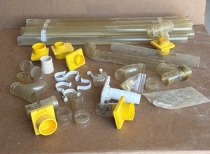 3 foot clear acrylic tubes w connecting pieces