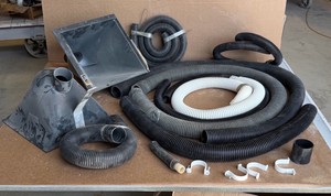 Plastic flexible hoses, 2 dust collection hoods