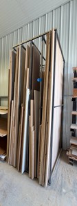 Steel rack with wood