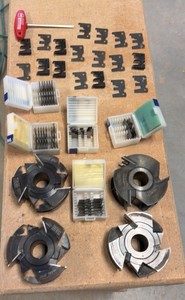 (4) Unimerco woodcutter heads w profile knives