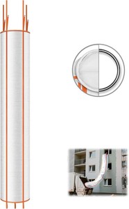 20 Ft Construction Trash Chute with Circular Top Steel Ring and 4 Adjustable Handles, Heavy Duty Construction Chute, Construction Debris Chute for Removal of Construction Waste