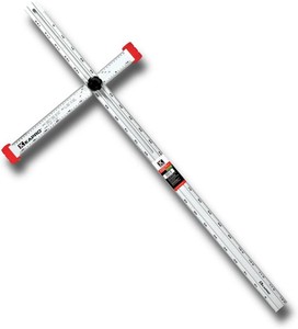 Kapro - 317 Adjustable Drywall T-Square Tool - Aluminum - for Layout and Marking - Features Sliding Head and Dual Directional Printed Scale - 48 Inch