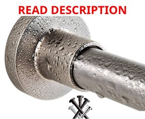 BRIOFOX Tension Curtain Rod 43-73 Inches Brushed Nickel, Rustproof and Non-Slip and Heavy Duty Shower Curtain Rod for Window or Bathroom, 304 Stainless Steel
