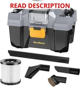 20V Cordless Vacuum Cleaner-WetDry Shop Vac,2.6 Gallon Capacity,Compatible with DeWALT Batteries (Bare Tool - No Battery & No Charger),Ideal for Cleaning Car,Home Spaces,and Workshops RCSV-20