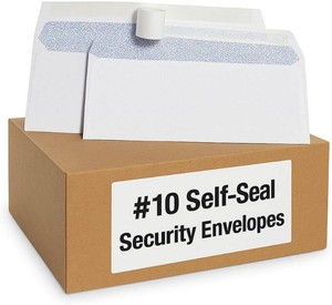 500 - Pack #10 Security Envelopes Self Seal Envelopes 4-18 x 9-12