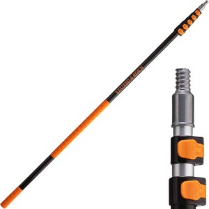 5-24 ft Long Telescoping Extension Pole  Multi-Purpose Extendable Pole with Universal Twist-on Metal Tip  Lightweight and Sturdy  Best Telescopic Pole for Painting, Dusting and Window Cleaning