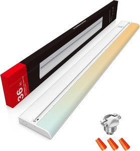 36 Inch Hardwired Under Cabinet Lighting, 3 Color Setting Dimmable LED Under Cabinet Lights Wired, 2000LM Linkable Under Counter Lights for Kitchen, 20W, CRI97