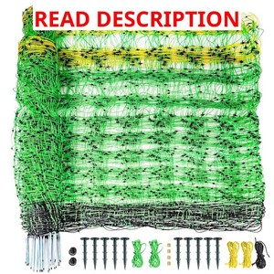 $140 PPOLB Electric Fence Netting - 47.2 H x 164 L, Portable Movable Livestock Nets Mesh for Lambs, Dogs, Deer, Larger Animals Electric Fencing for Backyards, Homesteaders, Farms Ranches, and Gardens