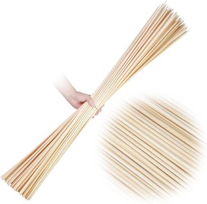 100PCS 36 inch Bamboo Skewers for Marshmallows,SMores,Fire Pit,BBQ,Kabob,Grilling, Camping.More Size Choices 68101236