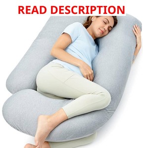 Momcozy Pregnancy Pillows with Cooling Cover, U-Shaped Full Body Maternity Pillow for Side Sleepers 57 Inch - Support for Back, Hip, Belly, Legs for Pregnant Women