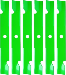 60 Inch Deck 103-6403 103-6403-S Notched Mower Blade Compatible with Exmark Lazer Z AS CT XP LC Pioneer Vantage Turf Tracer Staris Front Runner E S X Series Lawn Mower 6 Pack