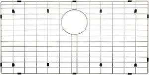 Serene Valley 29-516 x 16-38 Sink Bottom Grid, Rear Drain with Corner Radius 316, Sink Grids Stainless Steel NLW3017R