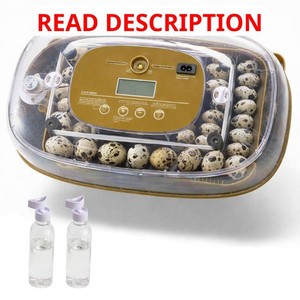 HIRALIY Incubator for Hatching Eggs, 48 Quail Capacity, Chicken & Quail Egg Incubator with Automatic Egg Turning and Humidity Control, 360  Viewing for Home, Farm, Classroom