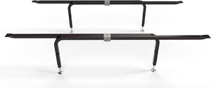 Bed Slats Center Support System  Adjustable Length & Height Tubular Steel with 4 Legs  Fits Full, Queen, King & California King Bed Frames