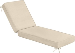 $133 Sundale Outdoor Olefin Chaise Lounge Cushion, Water-Resistant Patio Lounge Chair Cushion, Thick Lounger Pad with 4 Straps Beige, 72 x 21 x 4 Inches