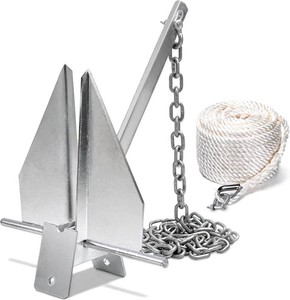 Leero Heavy Duty Boat Anchor Kit with Anchor Chain, Shackle and Anchor Rope, 58101318 lb Danforth Anchor,Boat Anchor for Pontoons, Dinghies, Fishing Boats, Bass Boats, Sport Boats, Sport Yachts