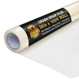 Dura-Gold Crash Wrap Film, 36-inch x 100 Roll - Strong Clear Auto Collision Wrap, Weather, Rain, Dust Protection for Damaged Vehicles, Broken Car Windows Windshields - Attaches Securely, Easy Removal