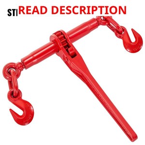VEVOR 9215LBS 38   12 Ratchet Binders 9,215 LBS Secure Working Load, G70 Hooks and Adjustable Length, for Grade 70-80 Chains, Tie Down, Hauling, Towing, 2-Pack, Red
