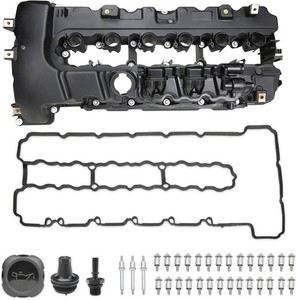 Engine Valve Cover Compatible with BMW 135i 2008-2010 335i 2007-2010 335is 2011-2013 335xi 2007-2008 535i 2008-2010 740i 2011-2012 X6 2008-2010 Z4 2009-2016 3.0L L6 OE 11127565284
