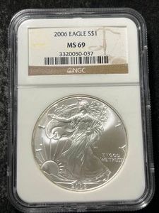 2006 AMERICAN SILVER EAGLE NGC MS69