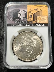 1888 US MORGAN SILVER DOLLAR SLABBED