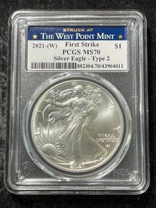2021-W AMERICAN SILVER EAGLE PCGS MS70