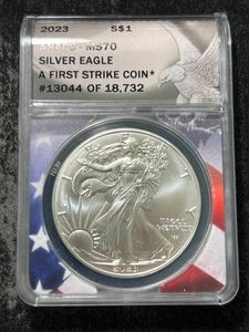2023 AMERICAN SILVER EAGLE ANACS MS70