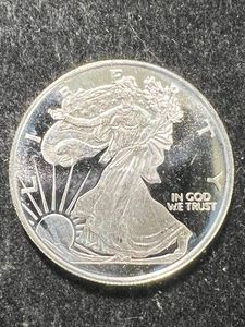 HALF TROY OZ .999 FINE SILVER AMERICAN EAGLE ROUND