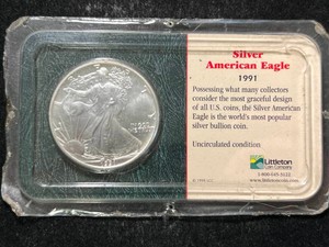 1991 AMERICAN SILVER EAGLE IN CASE