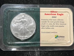 2002 AMERICAN SILVER EAGLE IN CASE